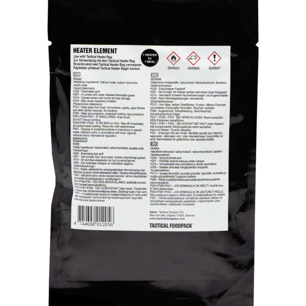 Tactical Food, Heizelement für Outdoornahrung