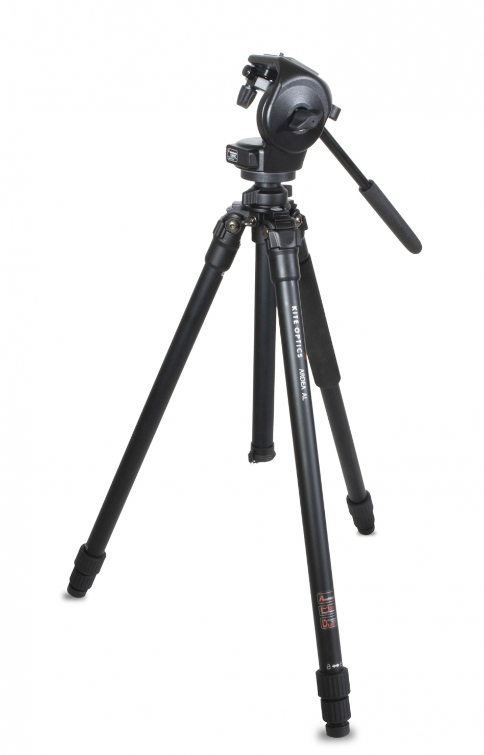 Kite Optics Stativ Ardea AL, Aluminium mit Manfrotto Video-Neiger Mini 128RC