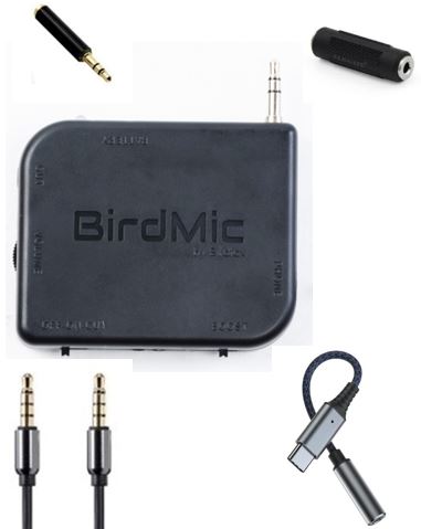BirdMic Audioschnittstelle mit Anschlußzubehör
